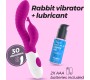 Crushious GUMMIE RABBIT VIBRATORS VILLATS AR ŪDENS BĀZES LUBRIKANTIEM