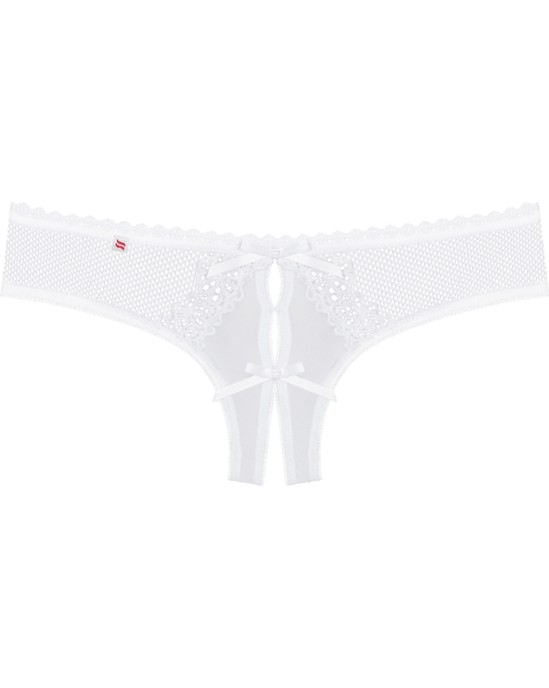 Obsessive TANGA ALABASTRA CROTCHLESS BRANCA - 40-42 L/XL