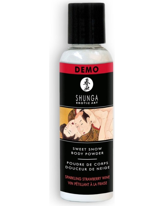 Shunga Erotic Art ШУНГА СЛАДКИЙ СНЕЖНЫЙ ПОРОШОК ДЛЯ ТЕЛА ИГРИСТОЕ КЛУБНИЧНОЕ ВИНО 60ГР