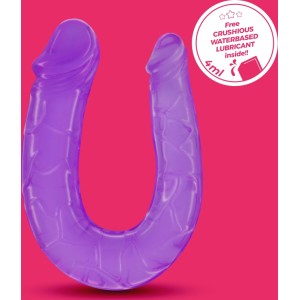 Crushious DOUBLE TROUBLE DOUBLE HEAD DILDO PURPLE