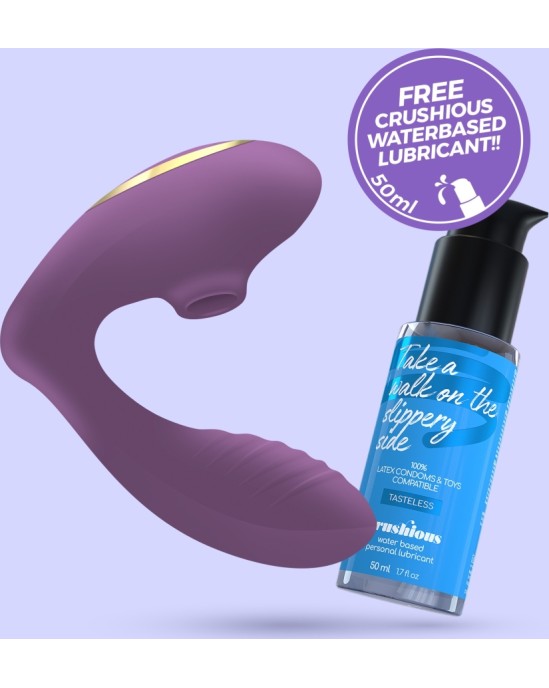 Crushious MOANSTAR RECHARGEABLE STIMULATOR WITH FREE WATERBASED LUBRICANT