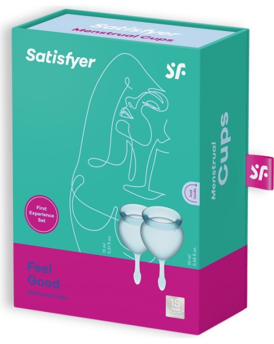 Satisfyer FEEL GOOD 2 MENSTRUAL CUPS SET LIGHT BLUE