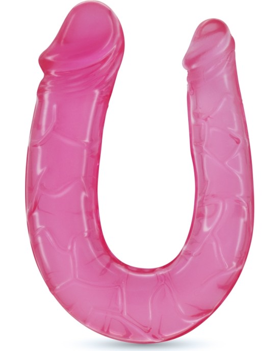 Crushious DEEP DIVER DOUBLE DILDO WITH ANAL LUBRICANT 50ML PINK