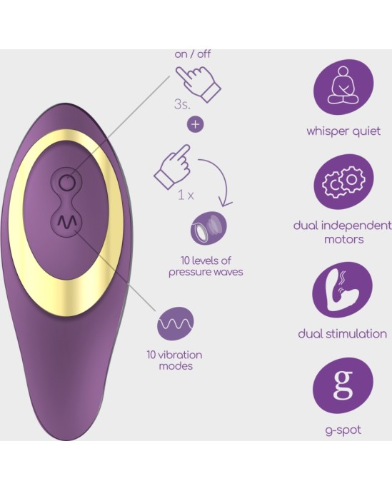 Crushious MOANSTAR RECHARGEABLE STIMULATOR WITH FREE WATERBASED LUBRICANT