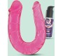 Crushious DEEP DIVER DOUBLE DILDO WITH ANAL LUBRICANT 50ML PINK