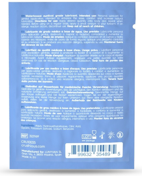 Crushious WATERBASED LUBRICANT SACHET 4 ML