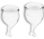 Satisfyer FEEL SECURE 2 MENSTRUAL CUPS SET CLEAR