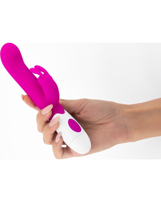 Crushious JIGGLIE RABBIT VIBRATORS AR IEKĻAUTU ŪDENS BĀZES LUBRIKANTI