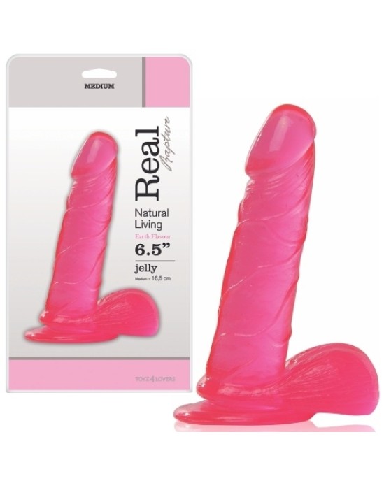 Toyz4Lovers REAL RAPTURE EARTH FLAVOUR DILDO 6,5'' ROZĀ