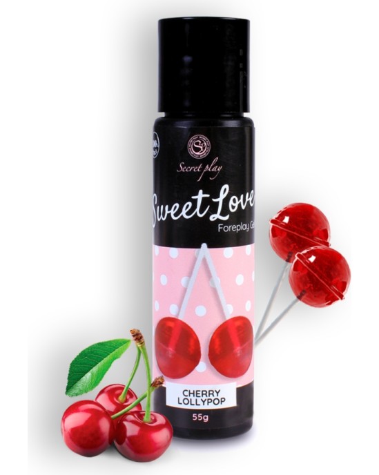 Secret Play SWEET LOVE CHERRY LOLLIPOP СМАЗОЧНЫЙ ГЕЛЬ СО ВКУСОМ 60 МЛ