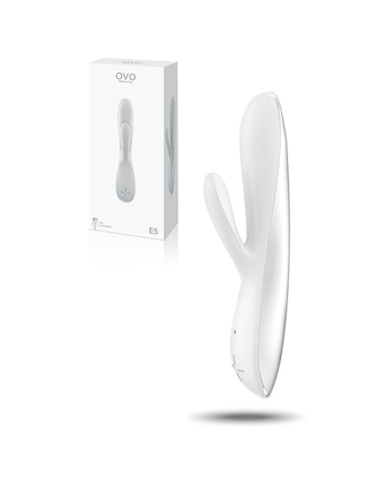 OVO E5 UZLĀDĒJAMS VIBRATORS BALTS