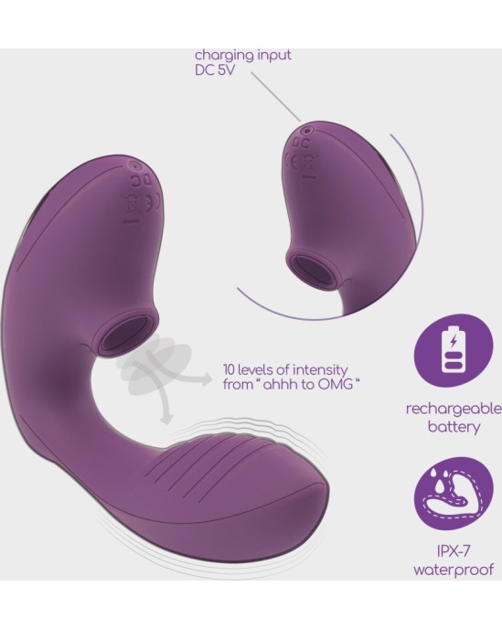 Crushious MOANSTAR RECHARGEABLE STIMULATOR WITH FREE WATERBASED LUBRICANT