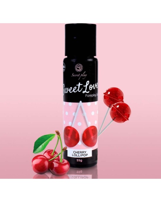 Secret Play LUBRIKANTS GELS SWEET LOVE CHERRY LOLLIPOP AROMĀTĀ 60ml