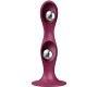 Satisfyer Plugs SATISFYER - DOUBLE BALL-R SILICONE DILDO GARNET