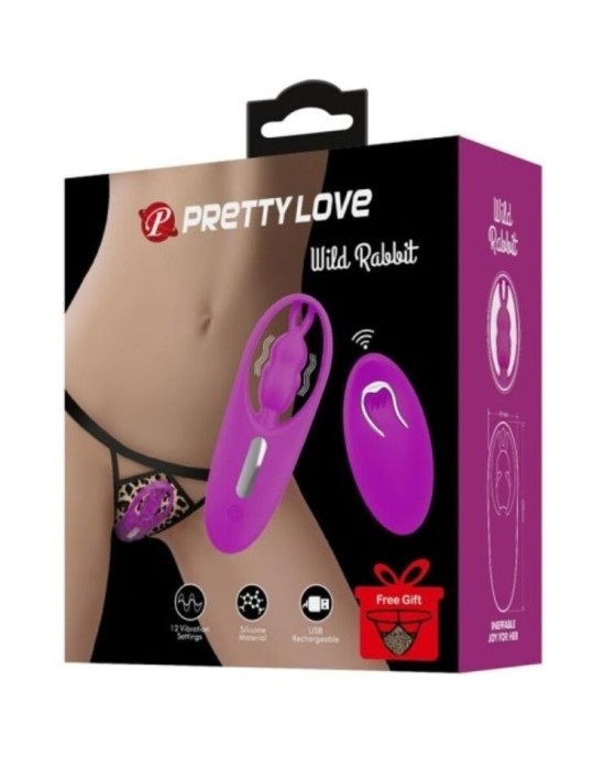 Pretty Love Smart PRETTY LOVE - WILD RABBIT STIMULATOR FOR PANTIES WITH REMOTE CONTROL LILAC