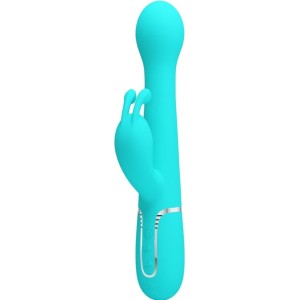 Pretty Love Flirtation PRETTY LOVE — DEJON RABBIT VIBRATOR 3 IN 1 DAUDZFUNKCIJAS AQUA GREEN