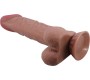 Pretty Love High Grade PRETTY LOVE - SLIDING SKIN SERIES REALISTIC DILDO WITH SLIDING SKIN SUCTION CUP BROWN 24 CM