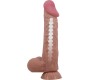 Pretty Love High Grade PRETTY LOVE - SLIDING SKIN SERIES REALISTIC DILDO WITH SLIDING SKIN SUCTION CUP BROWN 24 CM