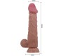 Pretty Love High Grade PRETTY LOVE - SLIDING SKIN SERIES REALISTIC DILDO WITH SLIDING SKIN SUCTION CUP BROWN 24 CM