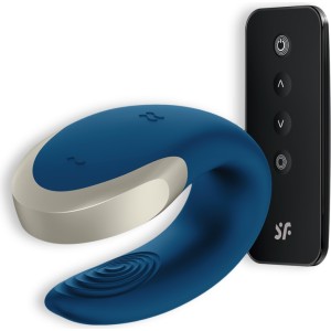 Satisfyer APMIERINĀTĀJS DUBULTĀ MĪLESTĪBA AR APP BLUE