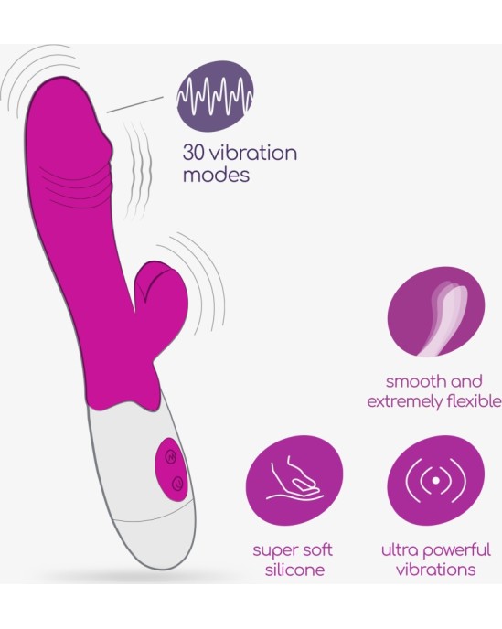 Crushious LOLLIPOP RABBIT VIBRATORS AR ŪDENS BĀZES LUBRIKANTIEM