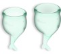 Satisfyer FEEL SECURE 2 MENSTRUAL CUPS SET LIGHT GREEN