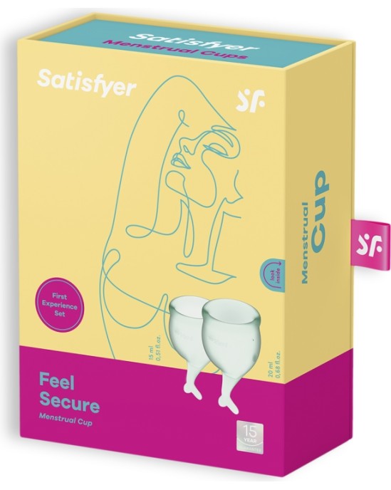 Satisfyer FEEL SECURE 2 MENSTRUAL CUPS SET LIGHT GREEN