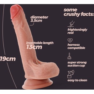 Crushious INVIKTUS 7 LIQUID SILICONE DILDO FLESH