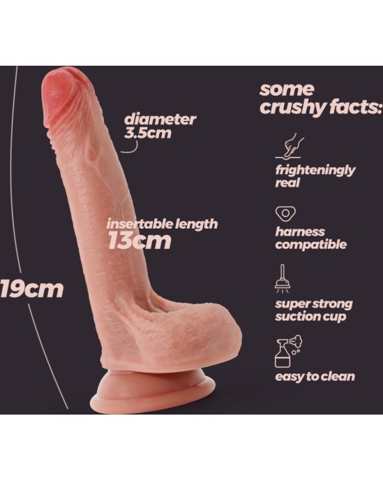 Crushious INVIKTUS 7 LIQUID SILICONE DILDO FLESH