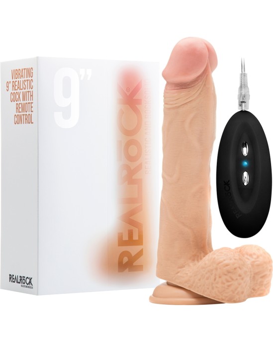 Realrock 9? REALISTIC VIBRATOR WITH TESTICLES WHITE