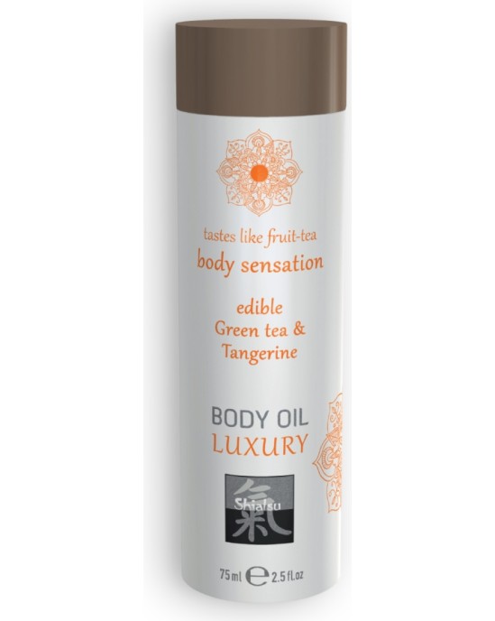 Shiatsu™ SHIATSU? EDIBLE LUXURY MASSAGE OIL GREEN TEA AND TANGERINE 75ML