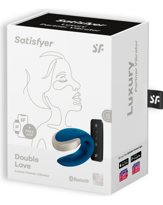 Satisfyer APMIERINĀTĀJS DUBULTĀ MĪLESTĪBA AR APP BLUE