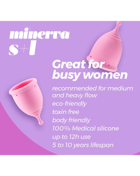 Crushious MINERVA S + L MENSTRUAL CUPS WITH POUCH AND TOY CLEANER 150 ML