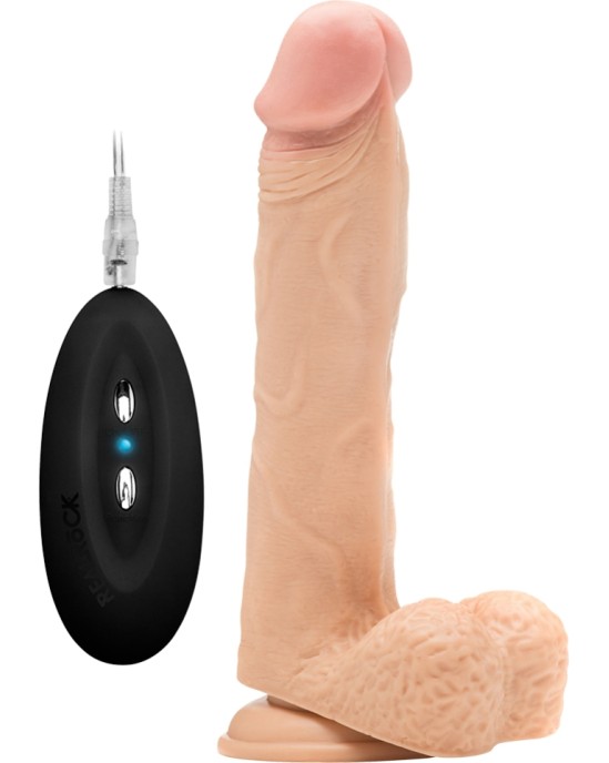 Realrock 9? REALISTIC VIBRATOR WITH TESTICLES WHITE