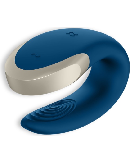 Satisfyer APMIERINĀTĀJS DUBULTĀ MĪLESTĪBA AR APP BLUE