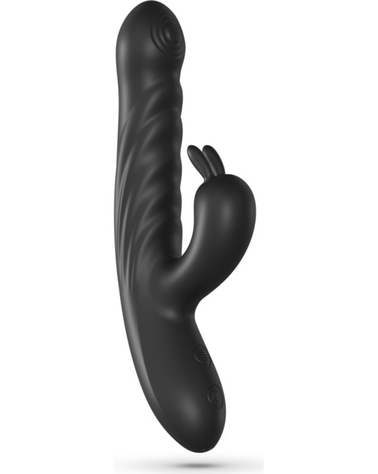 Crushious LAPIN TRUSTING RABIT VIBRATOR BLACK