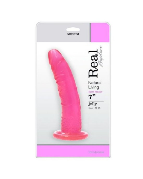 Toyz4Lovers ДИЛДО REAL RAPTUR EARTH FLAVOR 7 ДЮЙМОВ, РОЗОВЫЙ