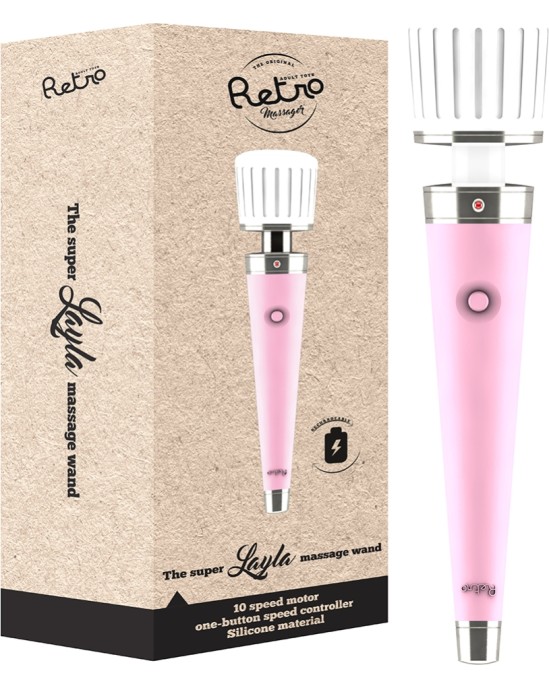 Retro LAYLA RECHARGEABLE MASSAGER PINK