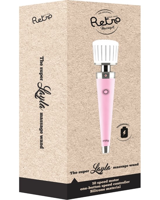 Retro LAYLA RECHARGEABLE MASSAGER PINK