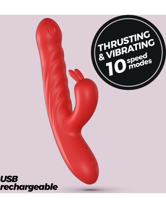 Crushious LAPIN TRUSTING RABIT VIBRATOR RED