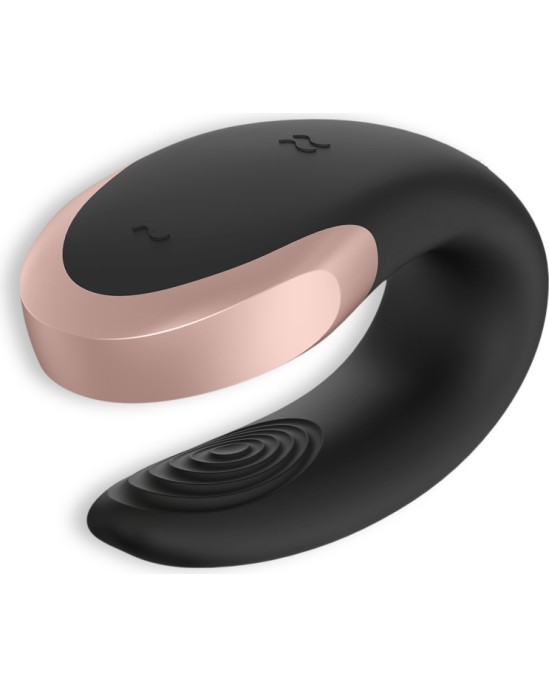 Satisfyer APMIERINĀTĀJS DUBULTĀ MĪLESTĪBA AR APP BLACK