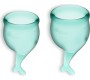 Satisfyer FEEL SECURE 2 MENSTRUAL CUPS SET DARK GREEN