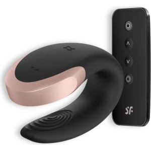 Satisfyer APMIERINĀTĀJS DUBULTĀ MĪLESTĪBA AR APP BLACK