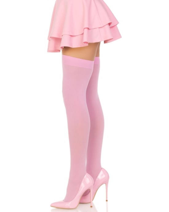 Leg Avenue Hosiery LEG AVENUE - NYLON THIGH HIGHS PINK