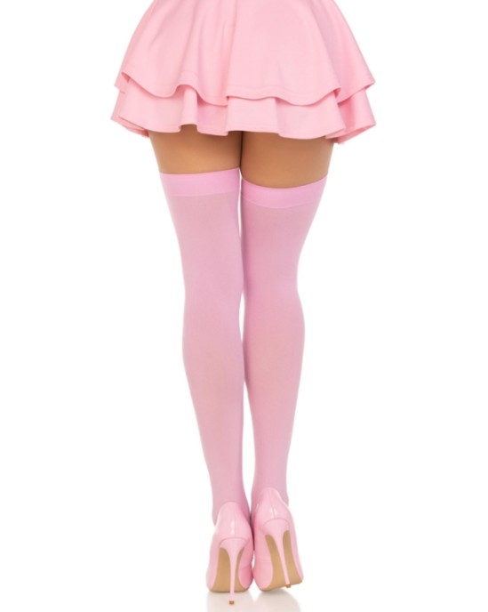 Leg Avenue Hosiery LEG AVENUE - NYLON THIGH HIGHS PINK