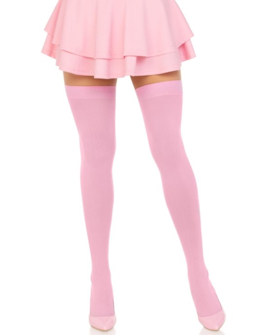 Leg Avenue Hosiery LEG AVENUE - NYLON THIGH HIGHS PINK