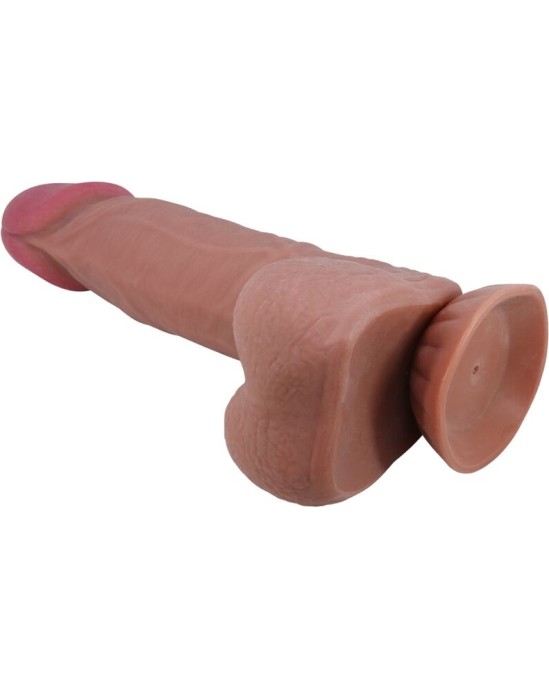 Pretty Love High Grade PRETTY LOVE - SLIDING SKIN SERIES REALISTIC DILDO WITH SLIDING BROWN SKIN SUCTION CUP 21.8 CM