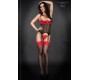 Chilirose CONJUNTO CR-3787 PRETO E VERMELHO - 36 S