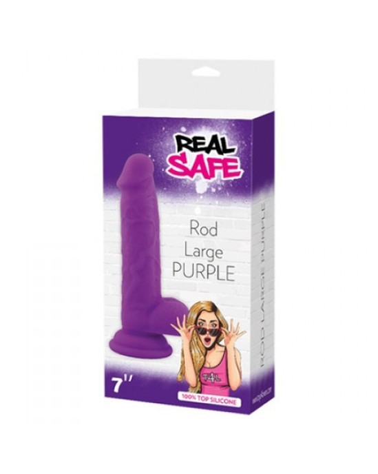 Toyz4Lovers REAL SAFE ROD LARGE SILICONE DILDO PURPLE