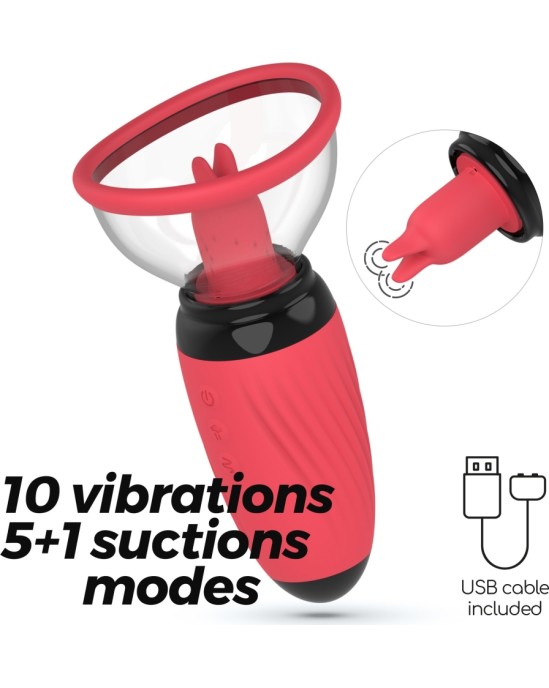 Crushious SCARLET VULVA PUMP RECHARGEABLE STIMULATOR